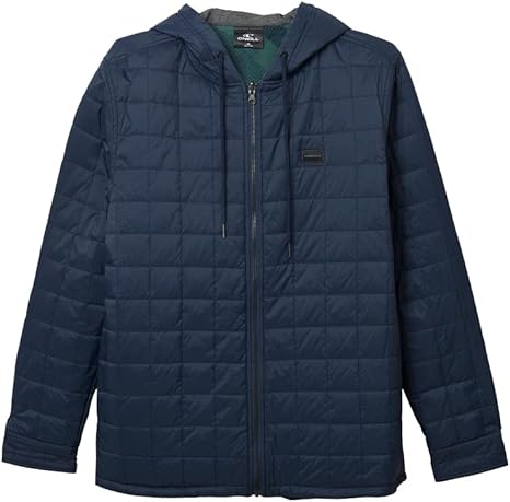 O'Neill Men's Hooded Nylon Quilted Insulated Jacket, Navy 2